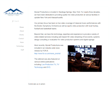 Tablet Screenshot of myriadproductions.com
